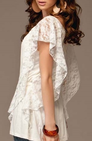 Fashion top m. blonder