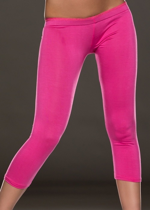 Bløde 3/4 fuchsia leggings