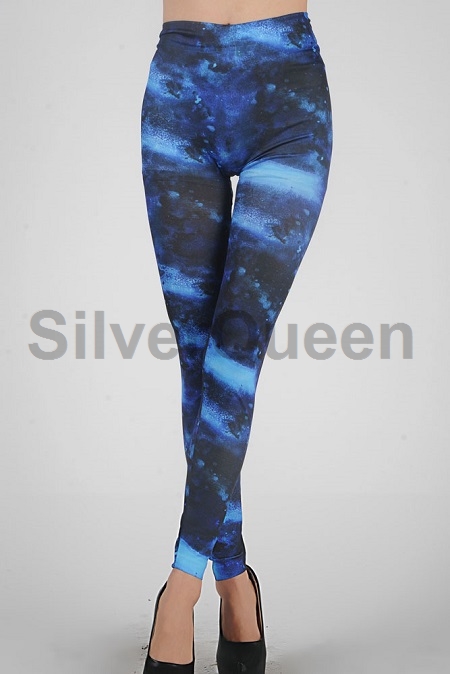 Blå mix leggings