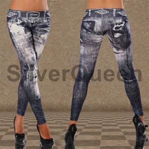 Smarte leggings i jeans look