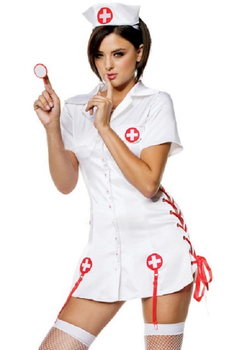 Rettelse karakter husmor Sygeplejerske skjorte kostume
